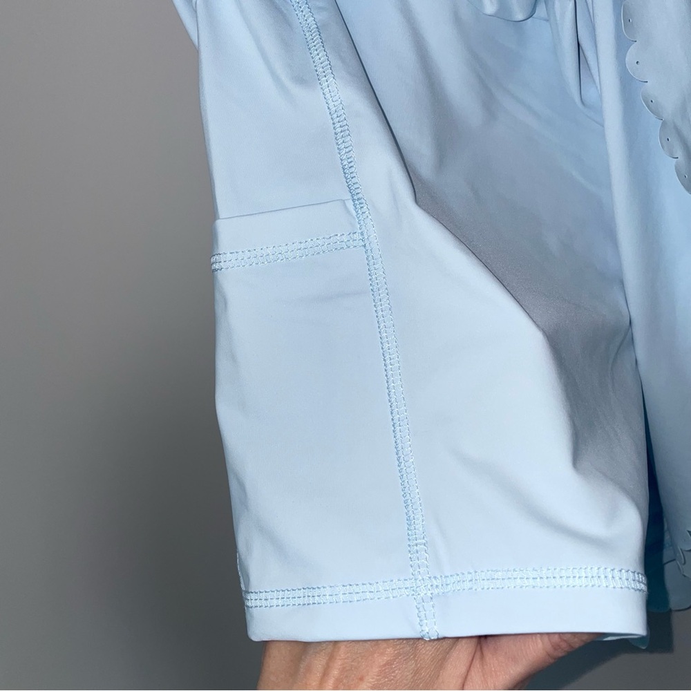 RBX Skort With Inner Shorts Women Size Large Golf Tennis Athleta Light Blue New - Picture 5 of 7